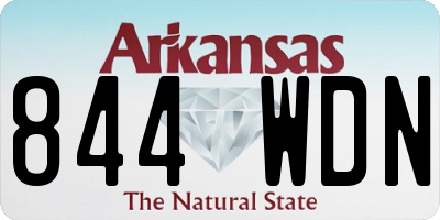 AR license plate 844WDN