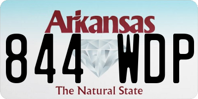 AR license plate 844WDP