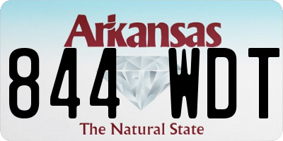 AR license plate 844WDT