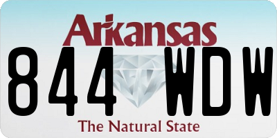 AR license plate 844WDW