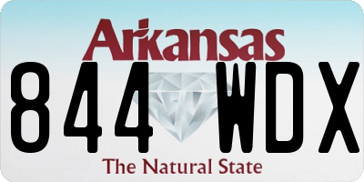 AR license plate 844WDX