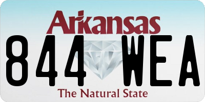 AR license plate 844WEA