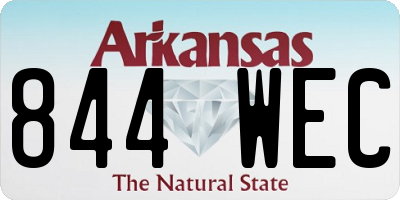 AR license plate 844WEC