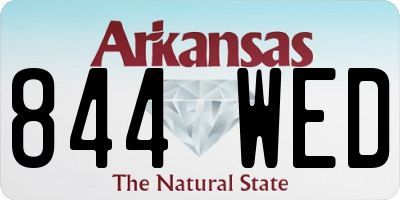 AR license plate 844WED