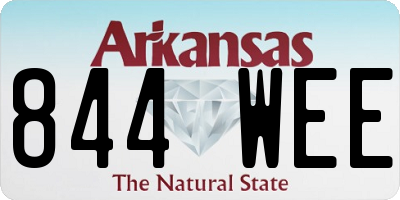 AR license plate 844WEE