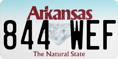AR license plate 844WEF