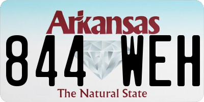 AR license plate 844WEH
