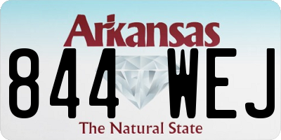AR license plate 844WEJ