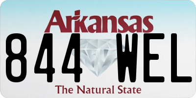 AR license plate 844WEL