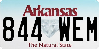 AR license plate 844WEM