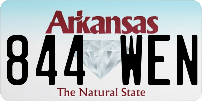 AR license plate 844WEN