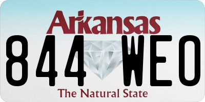 AR license plate 844WEO