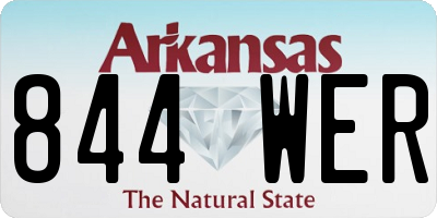AR license plate 844WER