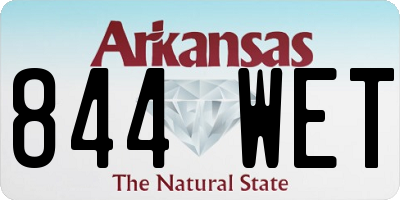 AR license plate 844WET