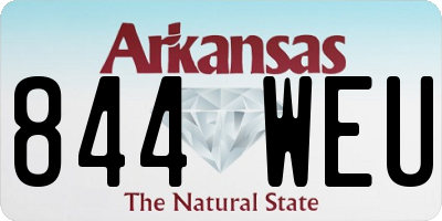 AR license plate 844WEU