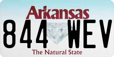 AR license plate 844WEV