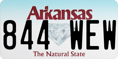 AR license plate 844WEW