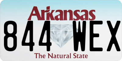 AR license plate 844WEX