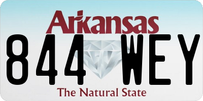 AR license plate 844WEY