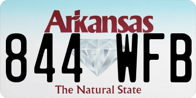 AR license plate 844WFB