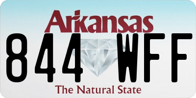 AR license plate 844WFF