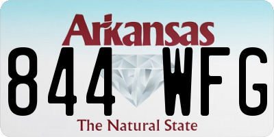 AR license plate 844WFG