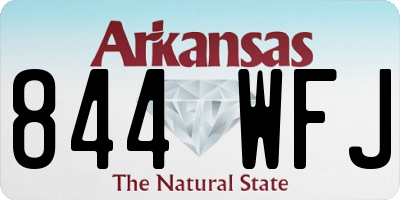AR license plate 844WFJ