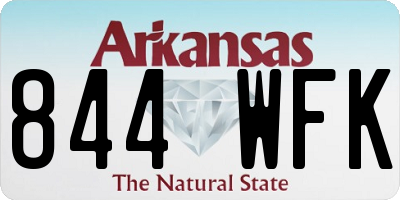 AR license plate 844WFK