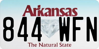 AR license plate 844WFN