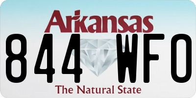 AR license plate 844WFO
