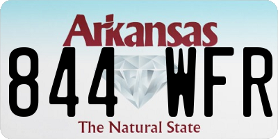 AR license plate 844WFR