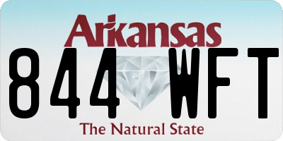 AR license plate 844WFT