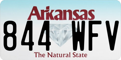 AR license plate 844WFV