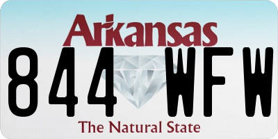 AR license plate 844WFW