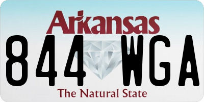 AR license plate 844WGA
