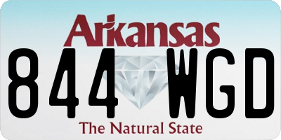 AR license plate 844WGD