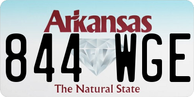AR license plate 844WGE