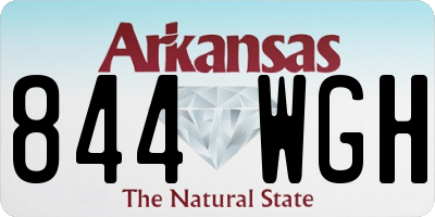 AR license plate 844WGH