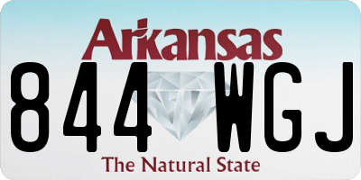 AR license plate 844WGJ