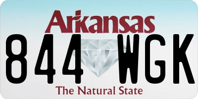 AR license plate 844WGK