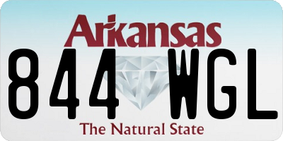 AR license plate 844WGL