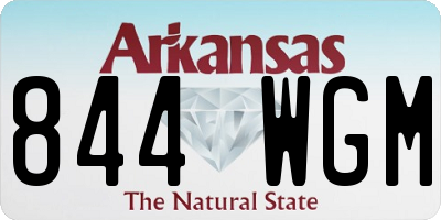 AR license plate 844WGM