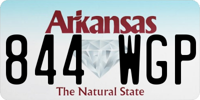AR license plate 844WGP