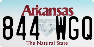AR license plate 844WGQ
