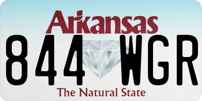 AR license plate 844WGR