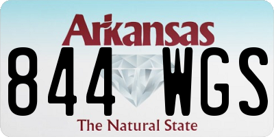 AR license plate 844WGS