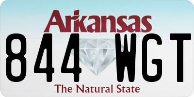 AR license plate 844WGT