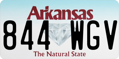 AR license plate 844WGV
