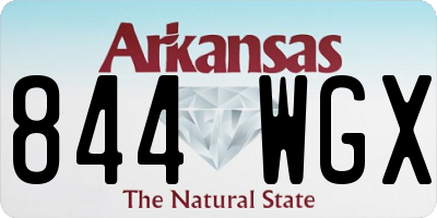 AR license plate 844WGX