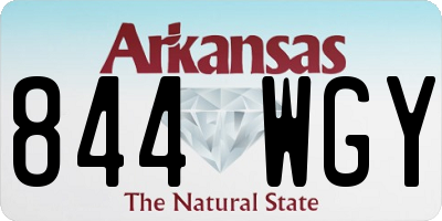 AR license plate 844WGY
